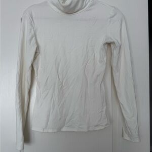 Women's White Turtleneck Top